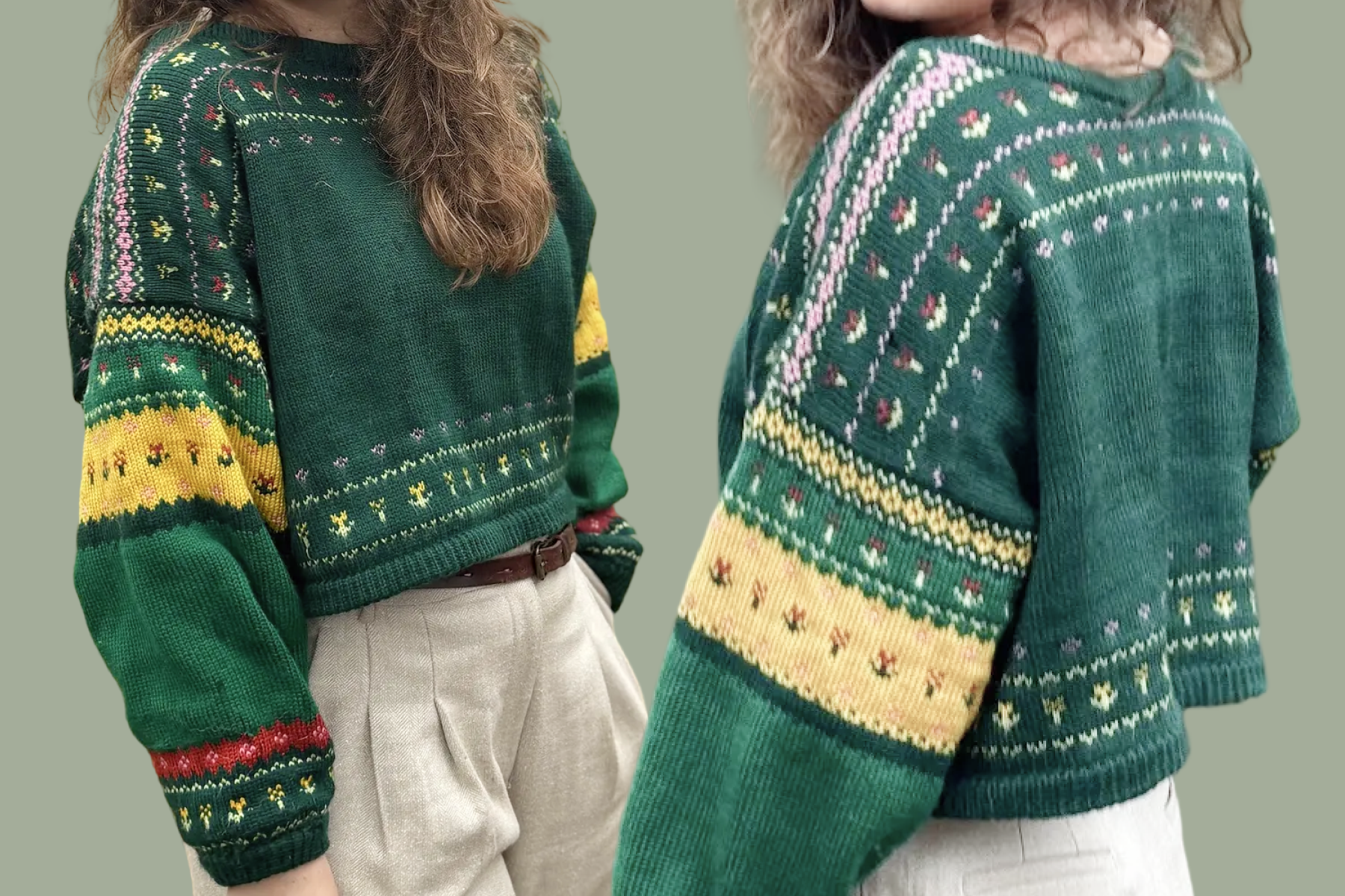 Machine knitted jumper