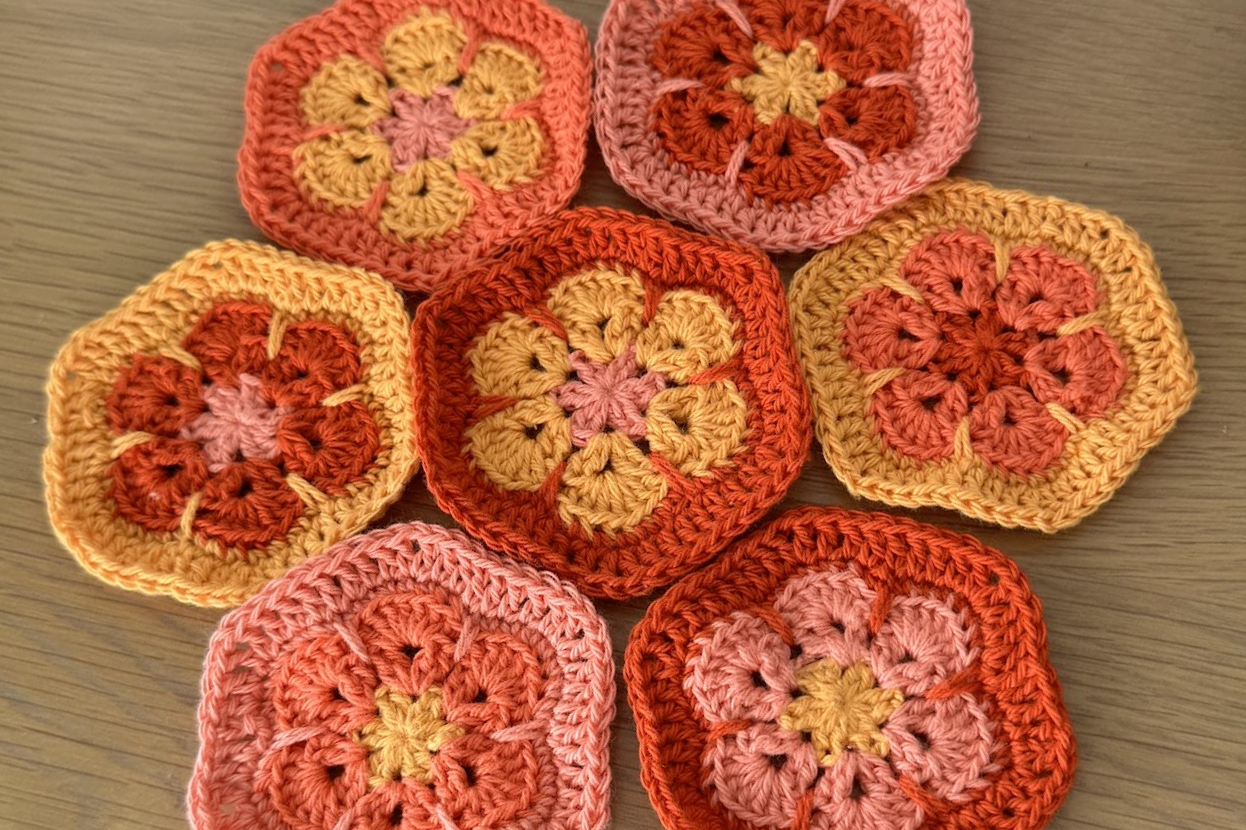 Groovy 70s Flower Coasters
